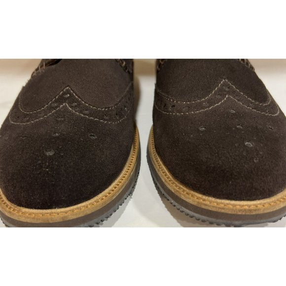 Tommy Bahama Wingtip Elliott Bucks Shoes Men Dark Brown Suede YGI G2S-1 Size 13 - Picture 4 of 7